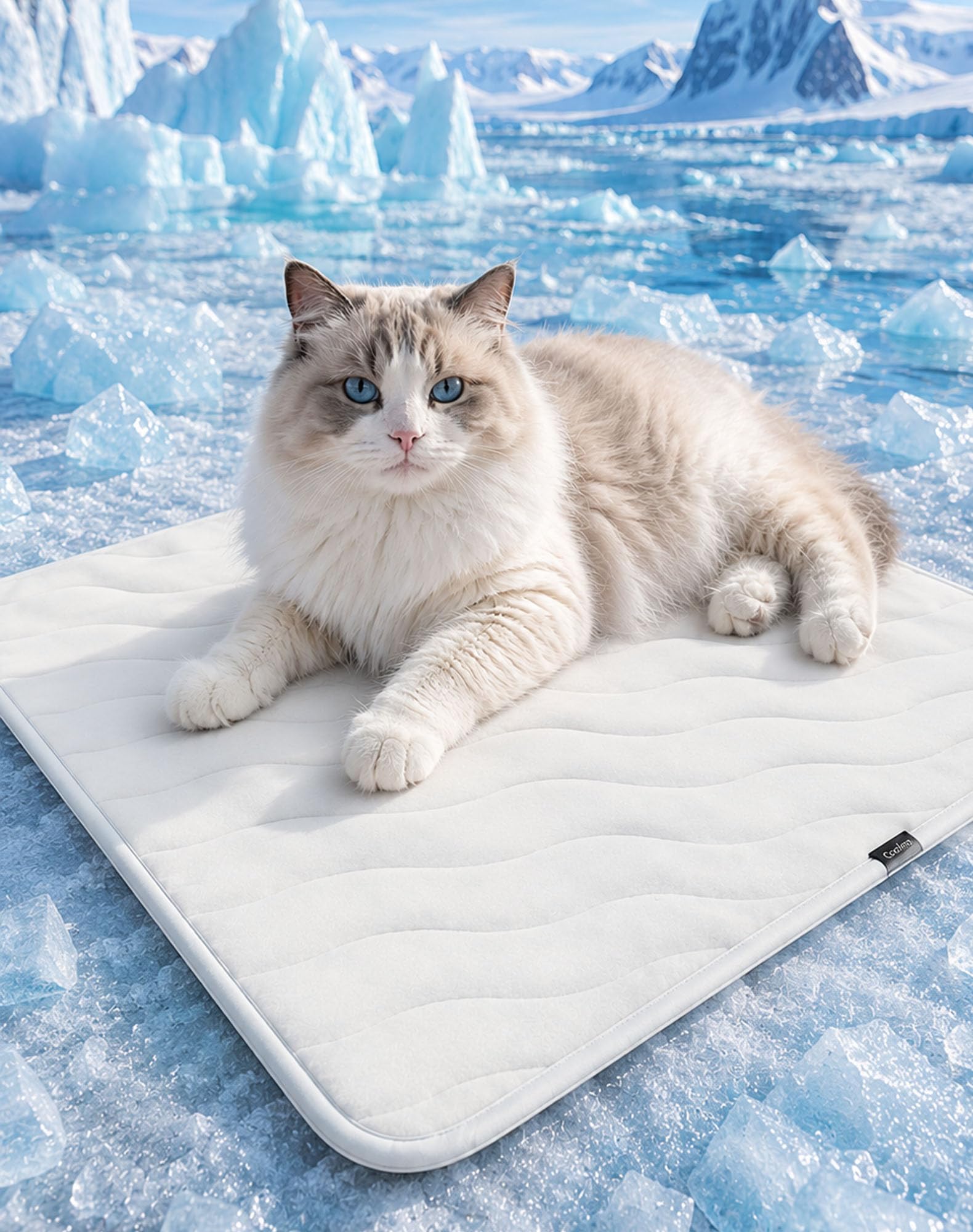 Chilkitur Cat Cooling Mat, Chilkitur Cooling Mat for Cats，Light Gray：M