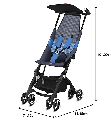 Miniatura 10 de gb Pockit - Cochecito de viaje ligero ultra compacto con toldo y asiento reclinable en terciopelo negro