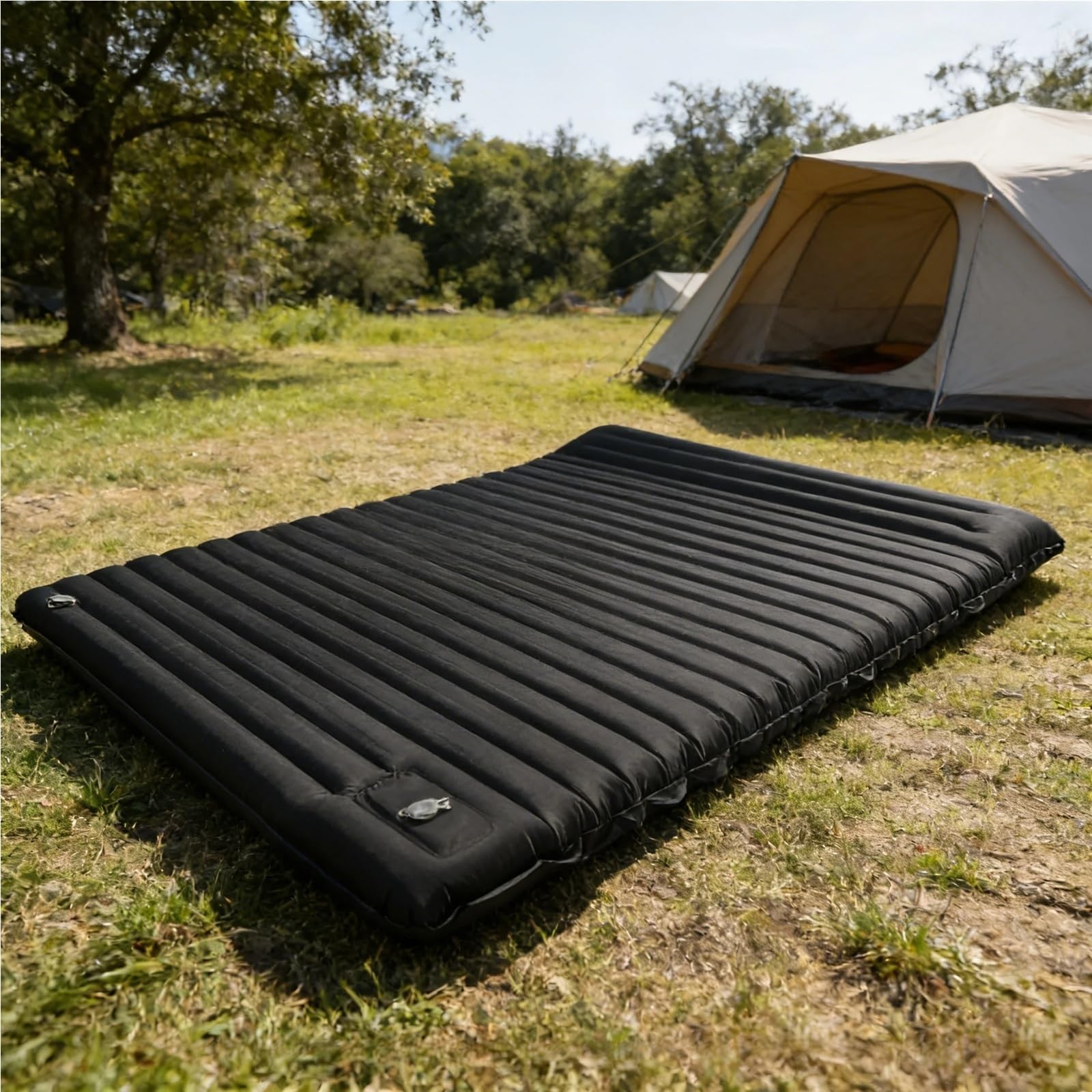 Estera de Camping Inflable Doble de 4 Pulgadas de Espesor