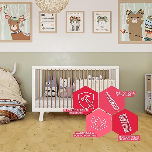 Miniatura 2 de BaseCore HEX - Revestimiento de piso hexagonal de vinilo de 5.75 pulg, autoadhesivo, texturizado, azulejos de estilo moderno, apto para bricolaje,