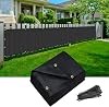 Heyroll Privacy Fence Screen, 5x50ft Shade Cloth Mesh Netting, Fence Covering for PatioYardBalconySunWindy Area, 160 GSM Outdoor Screen With Grommets Cable Zip Ties, Black