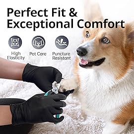 SwiftGrip Black Nitrile Exam Gloves, Disposable Latex Free for Medical, Cooking & Esthetician, Food-Safe Rubber Gloves, Powder Free, Non-Sterile, 1000-ct Case (XL)