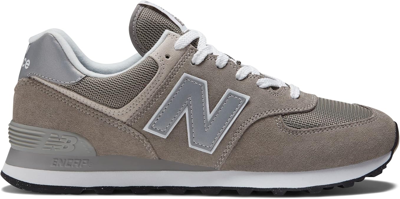 New Balance Men's 574 Core Sneaker, Grey/White, 17