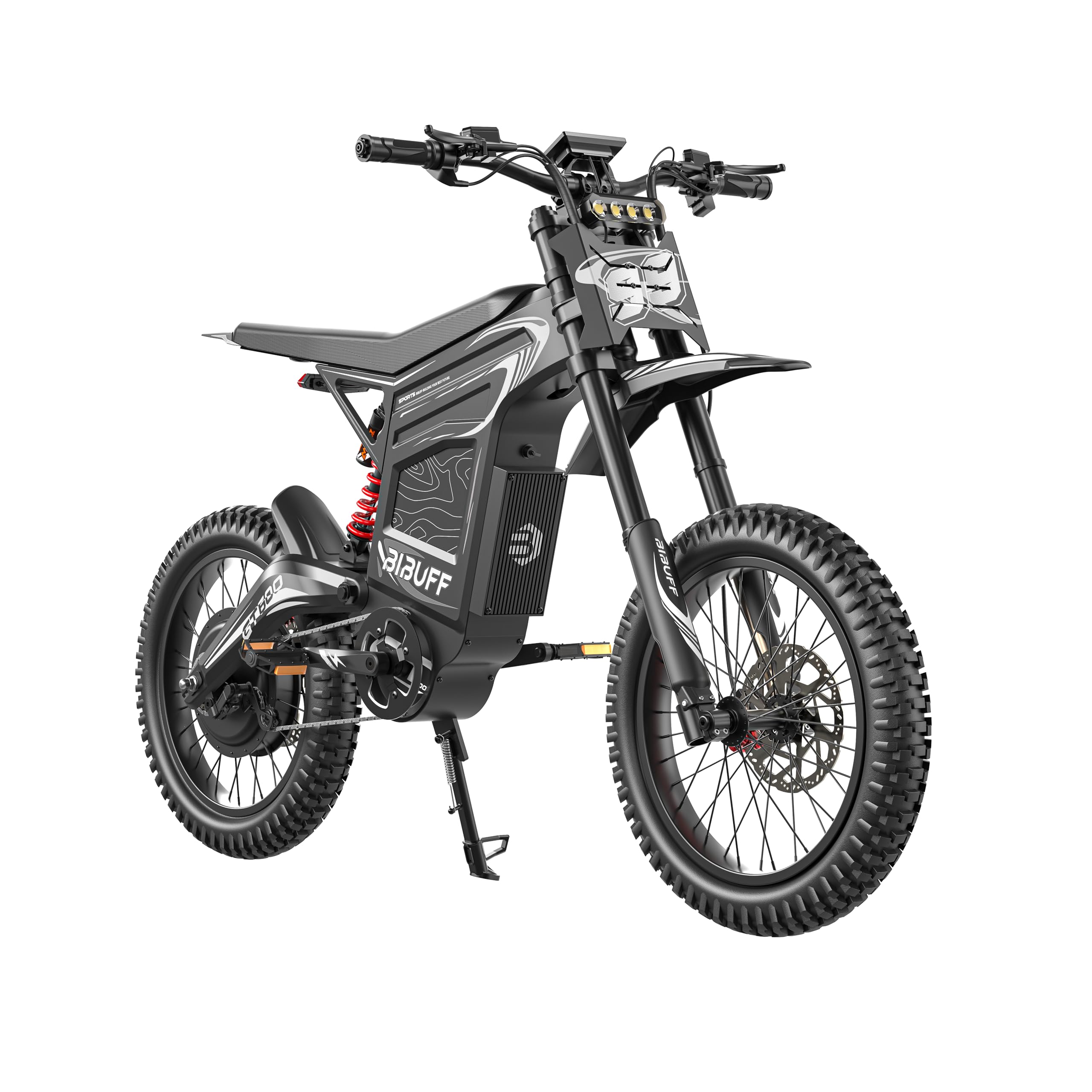 GT600 Moto eléctrica de cross para adultos, batería de 72 V y 30 Ah, autonomía de 160 km, neumáticos todoterreno de 19"/17", arranque NFC, doble suspensión y frenos hidráulicos