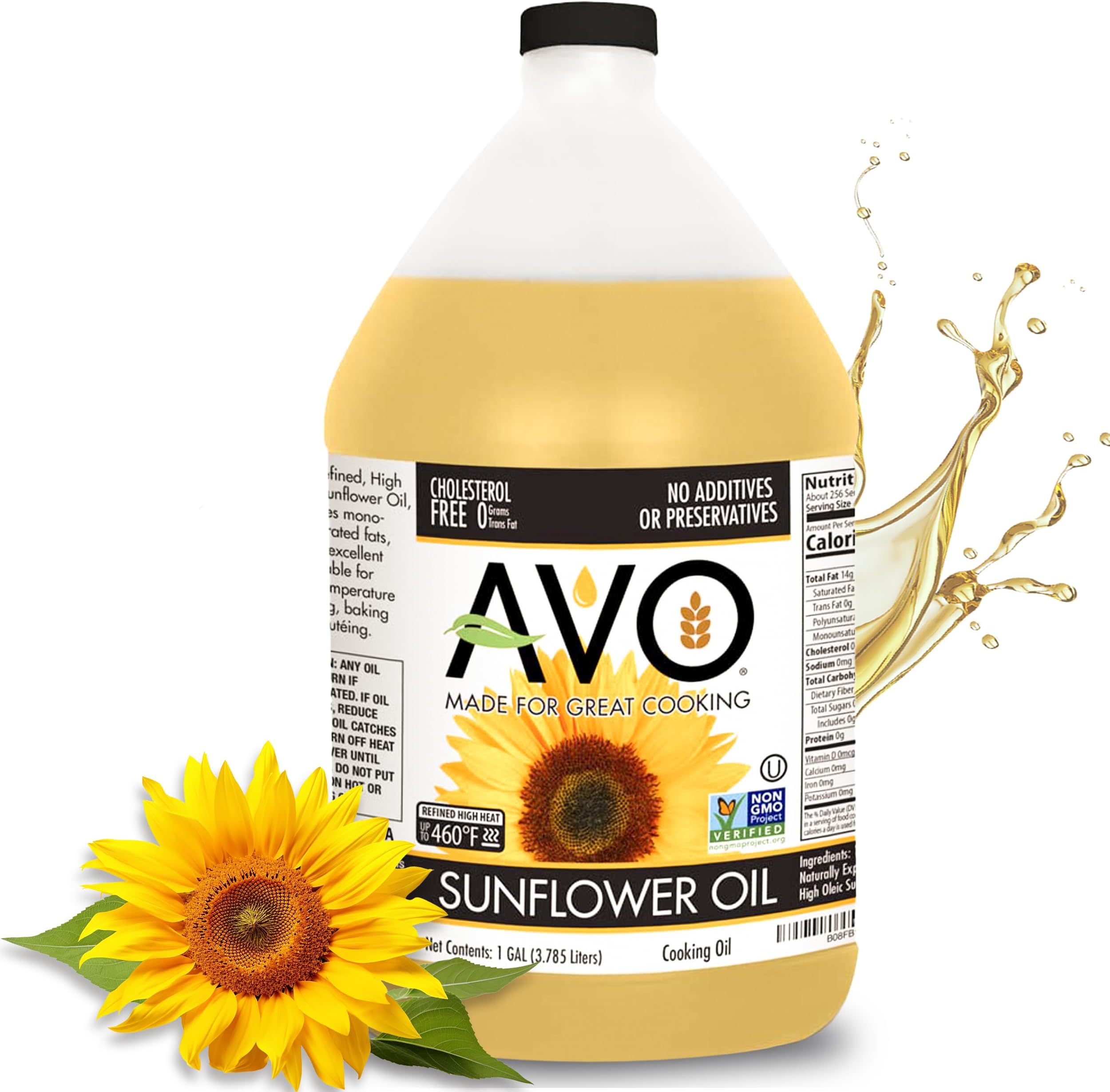Amazon.com : Kevala High Oleic Organic Sunflower Oil, 1 Gallon ...