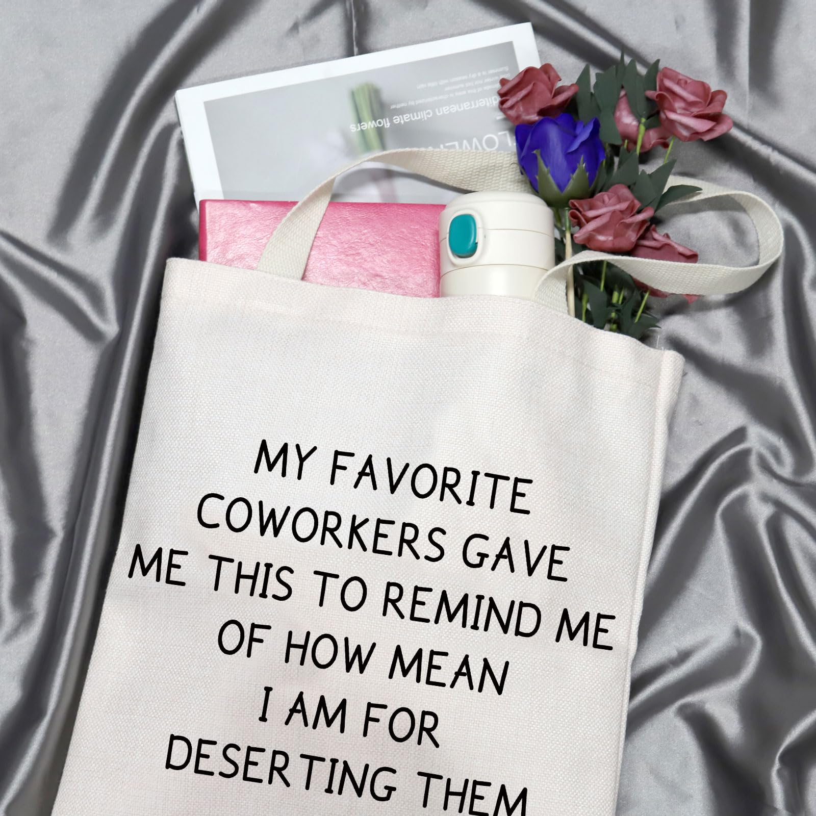 GJTIM Umzugsgeschenk für Arbeitskollegen, Freund, Abschiedsgeschenk für Kollegen, Abschiedsgeschenk, Ruhestandsgeschenk, Arbeit, Bestie, Make-up-Tasche, Favorite Coworkers Tote, Medium, Modern