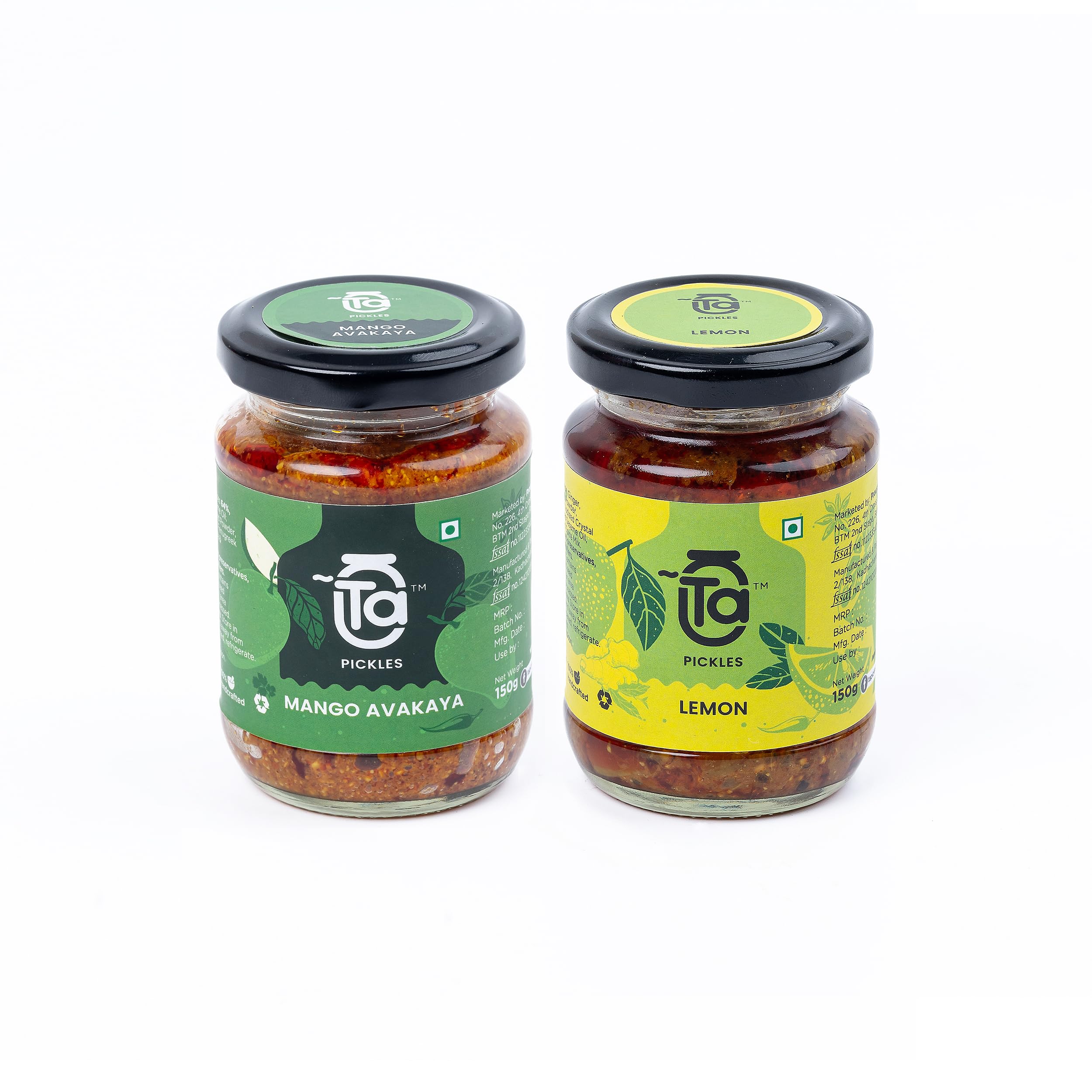 Ta Pickles | Mango Avakaya & Lemon Ginger Pickle | 150g [Pack of 2] Combo Made with Cold Pressed Oil | Homemade | Traditional Indian Taste | Natural | No Preservatives (B0D4J3364T) Amazon Price History, Amazon Price Tracker