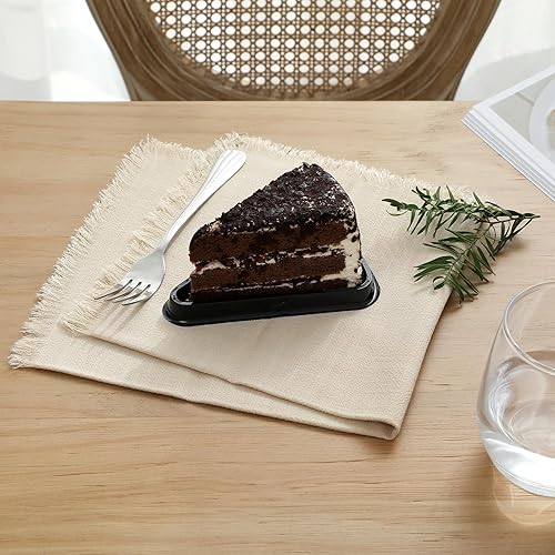 Miniatura 3 de Chassic Juego de 6 servilletas de tela hechas a mano de 18 x 18 pulgadas, juego de 6 servilletas de tela de lino de algodón reutilizables con