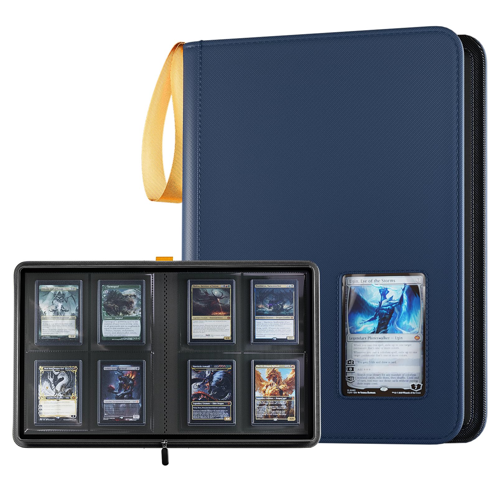 ProCase Albume con Top Loader per Carte, con 4 Scomparti per 144 Carte da Collezione O Sportive, Compatibile con TCG, MTG in Top Loader 3" X 4" -Marina