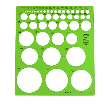 Westcott LetterCraft Large and Small Circles Template T-831