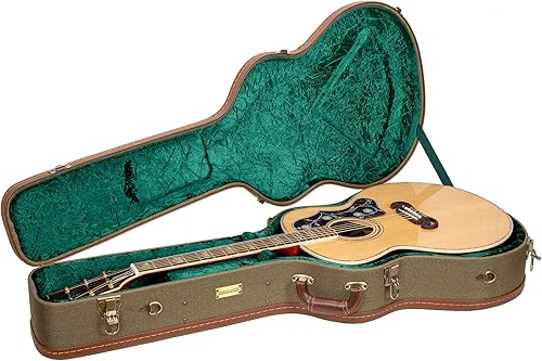 Miniatura 80 de Crossrock Estuche rígido de madera para guitarras eléctricas Les Paul con correas de hombro extraíbles-Tweed (CRW700LTW)