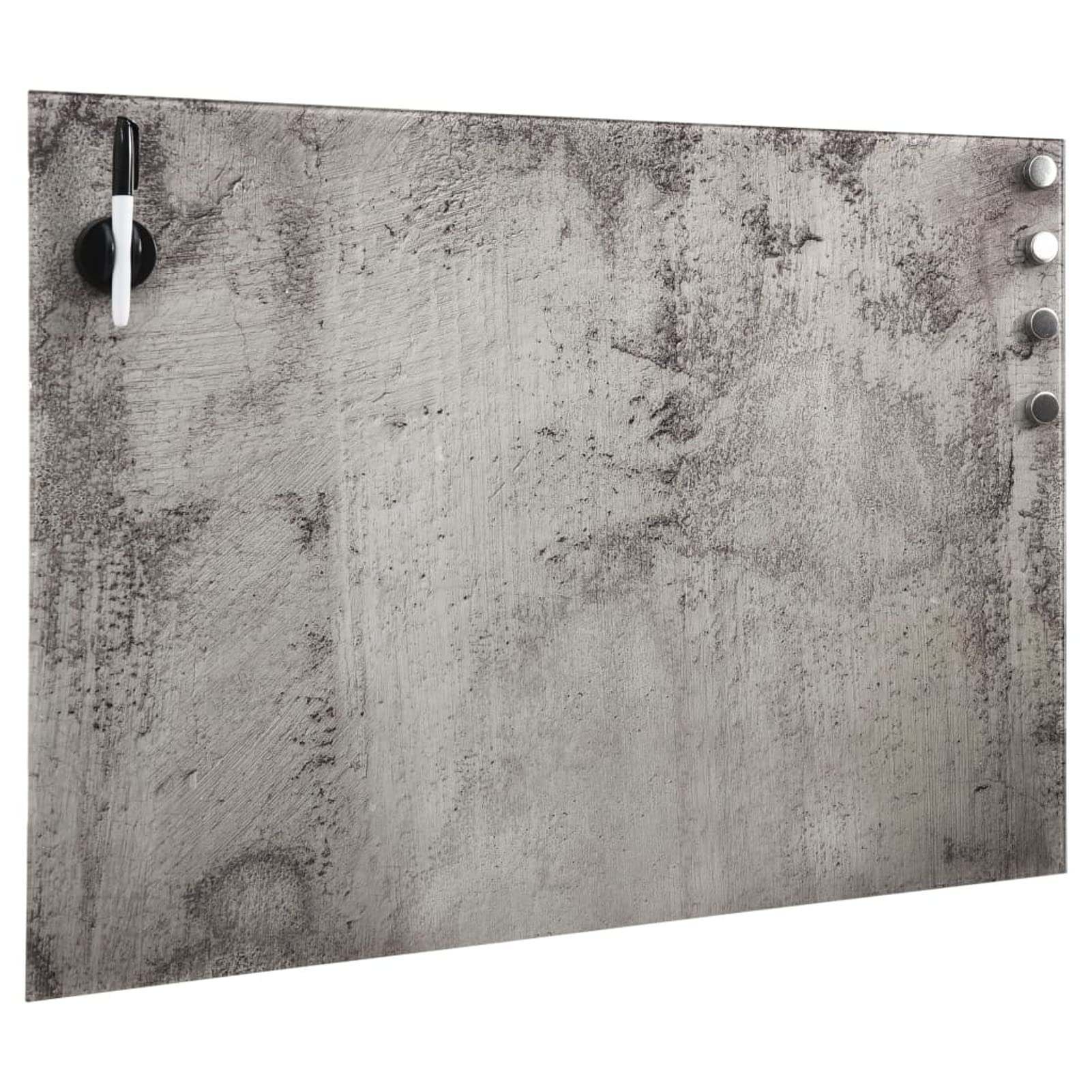 Naścienna tablica magnetyczna szklana 60 x 40 cm, tablica magnetyczna do wyświetlania liter magnetycznych, cyfr, zwierząt, poezji, słoików na przyprawy, notatek, zdjęć, nadaje się do lodówki,