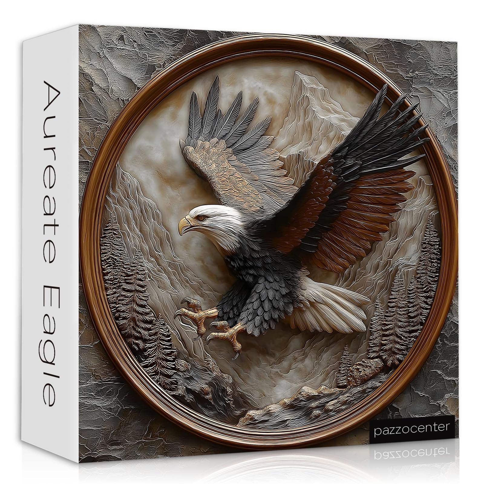 The Carved Eagle Puzzles for Adults 1000 Pieces, Mountain Forest Jigsaw Puzzles, Unique Bald Eagle Animal Puzzles, Hard Impossible Challenging Puzzles for Adults