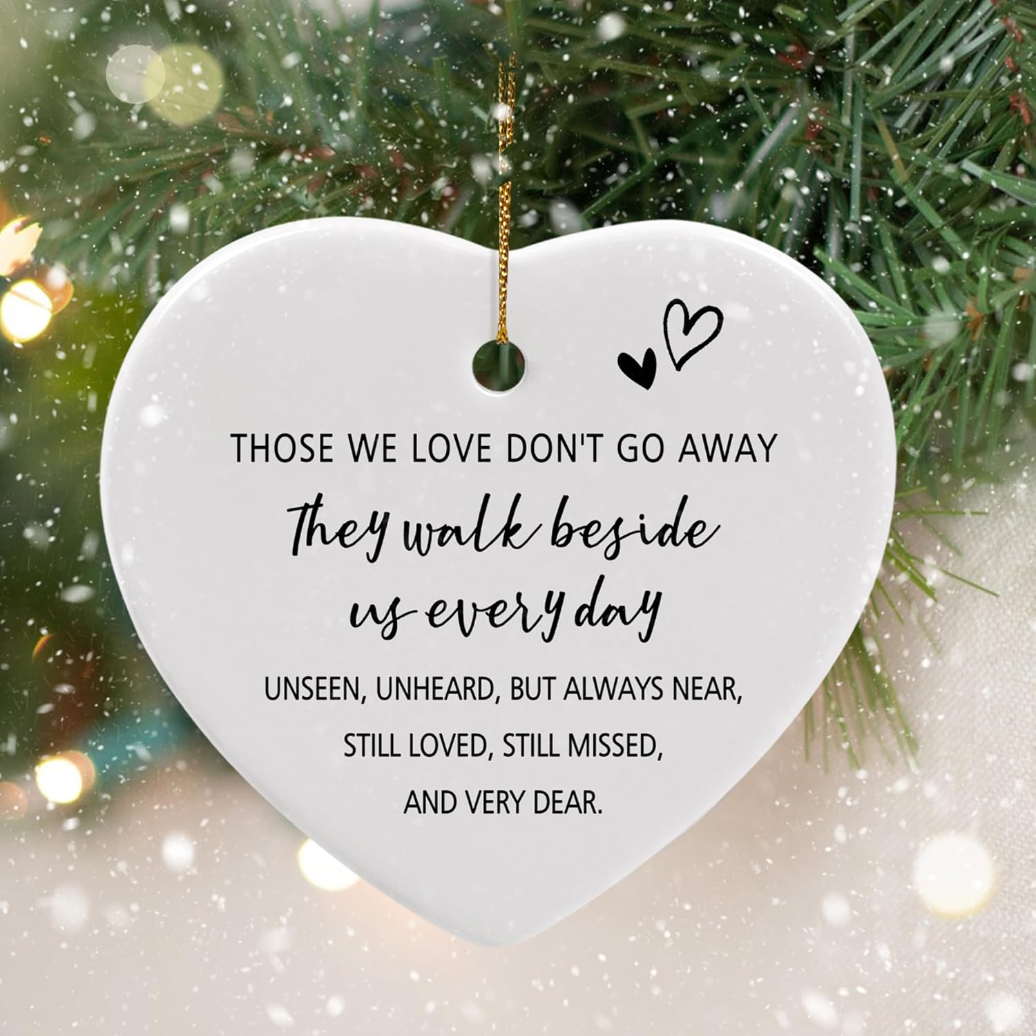 Sympathy Gift for Family Loss - Bereavement Memorial Ornament - In Loving Memory Christmas Remembrance - Those We Love Don't Go Away - Image 2