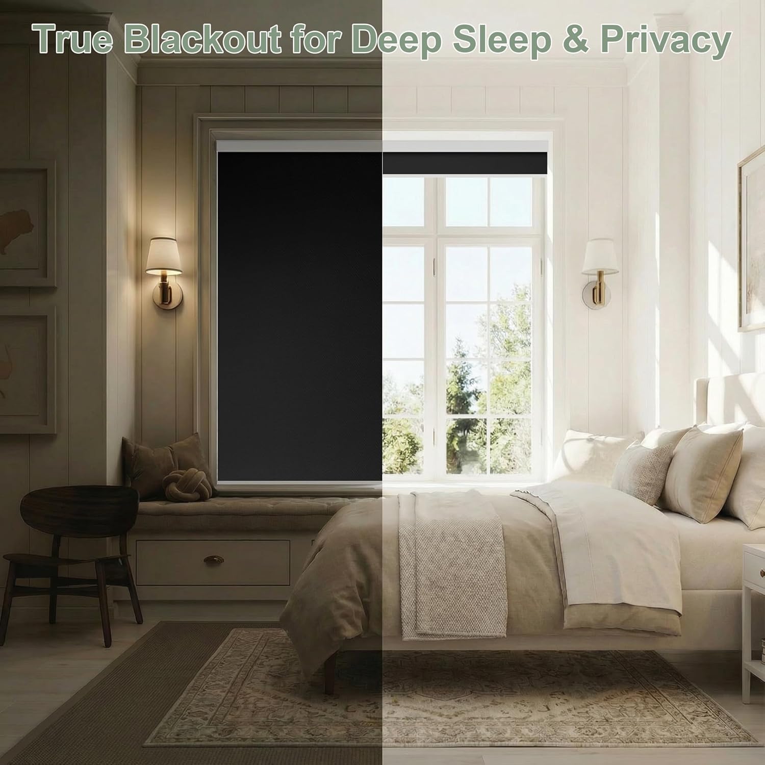 ZSHINE Motorized Blackout Window Blinds Customize Width (23-95 Inches) Remote Control Wireless and Rechargeable Roller Shades Blinds for Windows, Home, Office, Hotel, Club, Restaurant(82010M) 4 81isTvPiHOL. AC SL1500