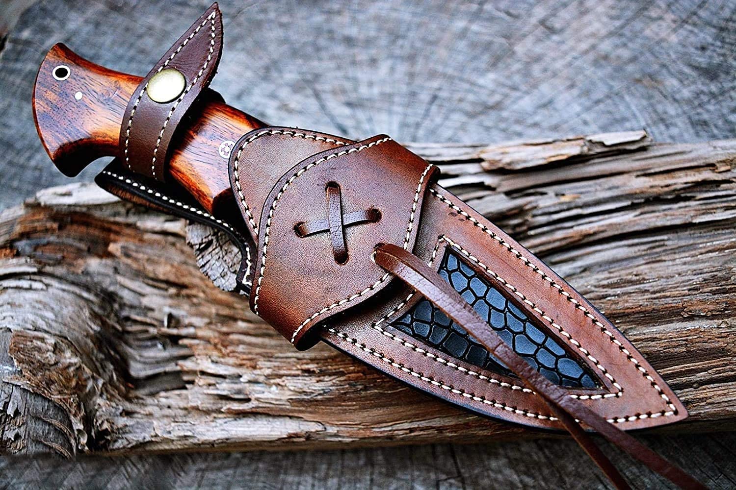 Bigcat Roar Custom Handmade Survival Knife Hunting Knife Damascus Knife