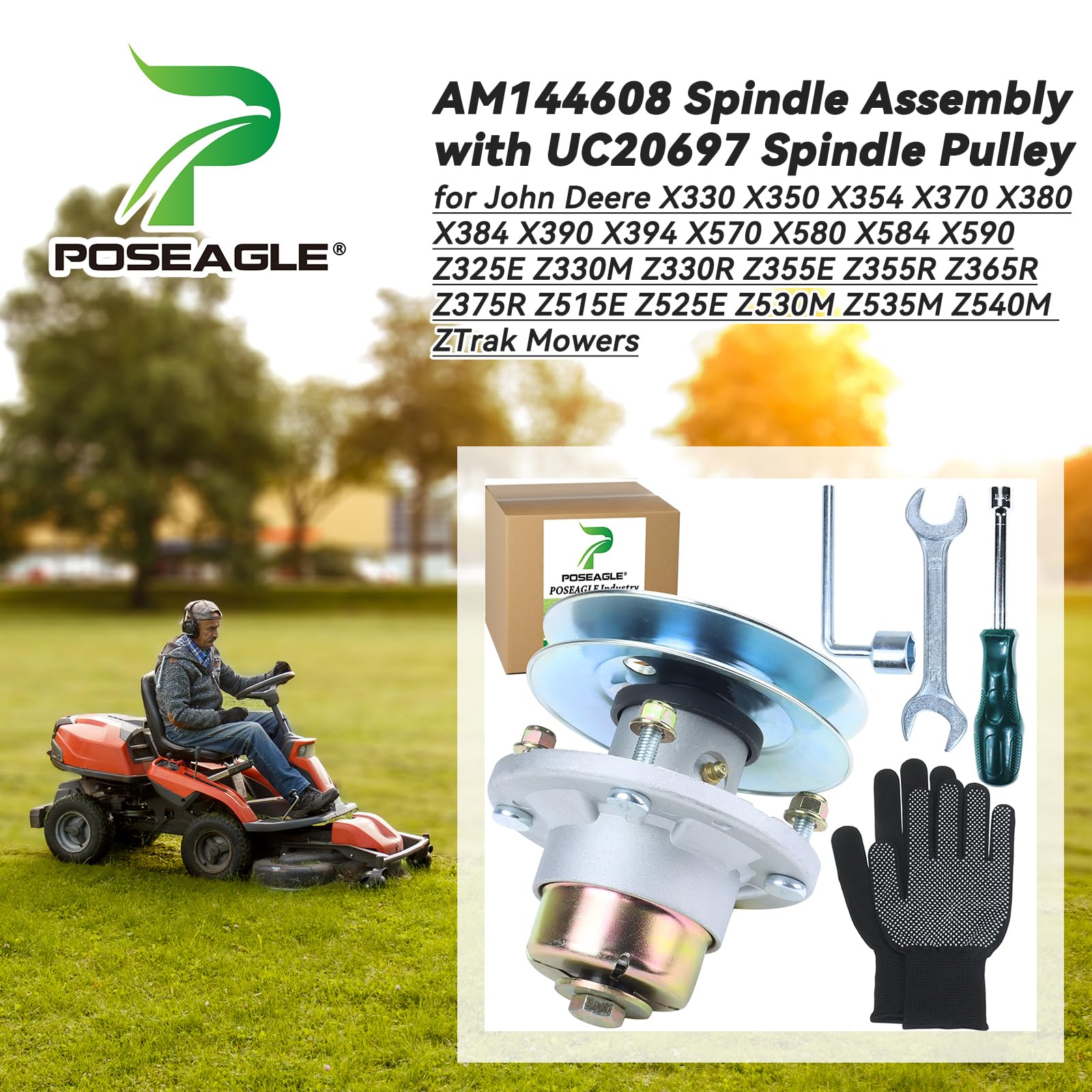 Gruppo Mandrino 42" Ponte Adatto Per John Deere Z335E Z335M - Foto 2