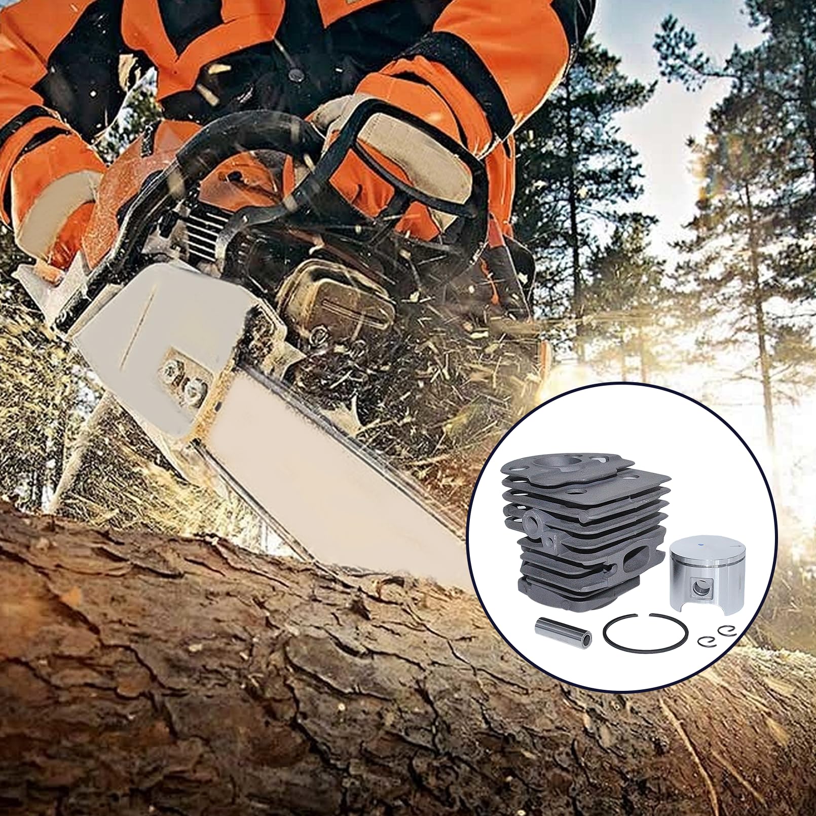Zylinder-Kupplungstrommel-Vergaser-Kit, für Husqvarna 55, 55 Rancher 51 Kettensäge, 503609171, 505275719, 503162103, 537127901,