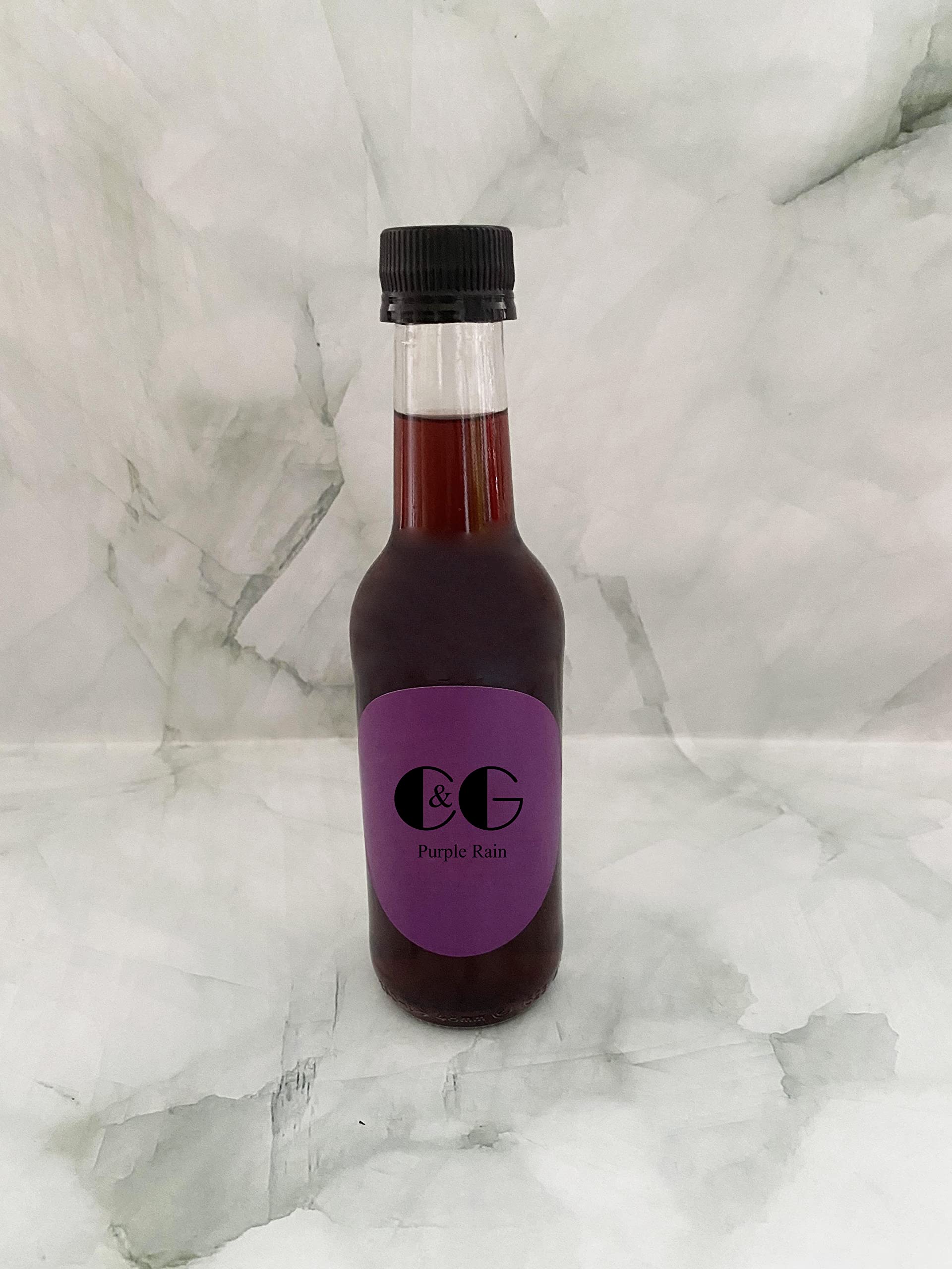 Cocktail and Garnish (C & G), Premium Ready-to-Drink, Handcrafted Cocktail, Purple Rain, 1 Litres, Letter Box Delivery, with 47 Flavours Available