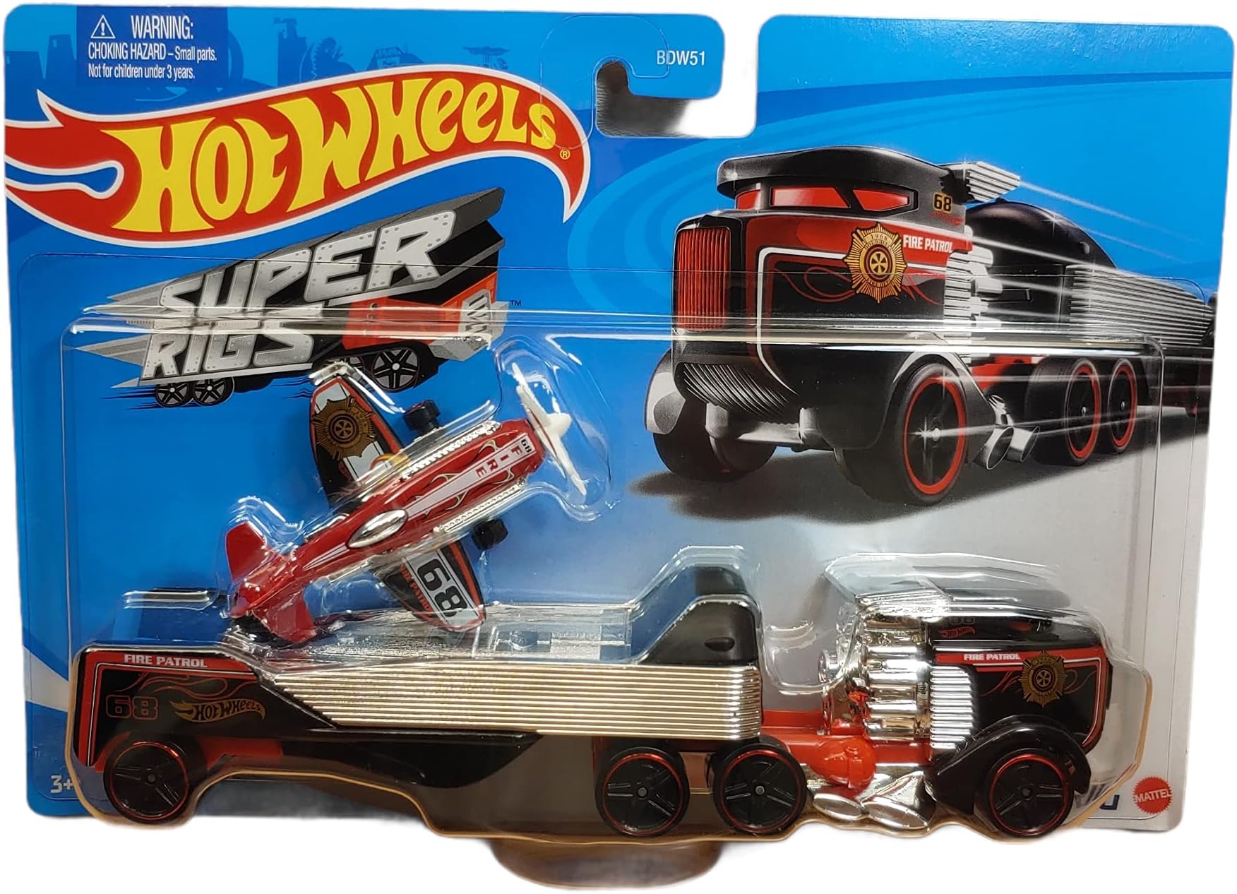 DieCast Super Rigs [Sky Show Rig] Detachable Trailer with Airplane Included