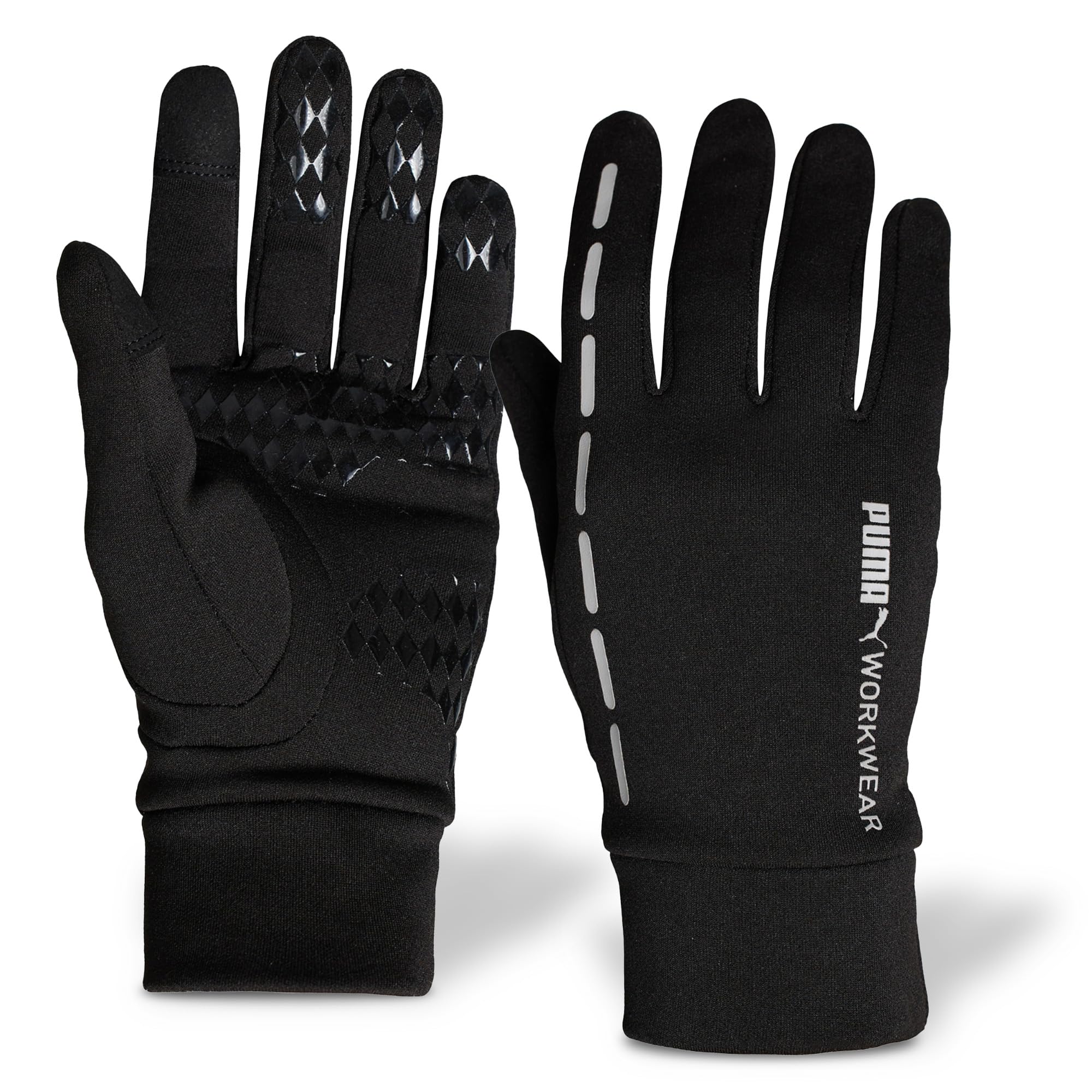 PUMA Workwear Handschuhe Herren Winter - Touchscreen tauglich - Mit Rutschfester Haptik - Warme Fleece Winterhandschuhe für Outdoor Sport, Laufen