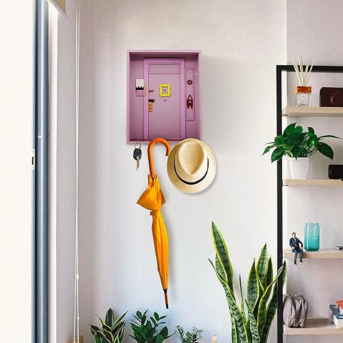 Miniatura 8 de Llavero de Friends y marco de puerta de Mónica, bonito regalo para los amantes de la mercancía de los programas de televisión, ganchos morados