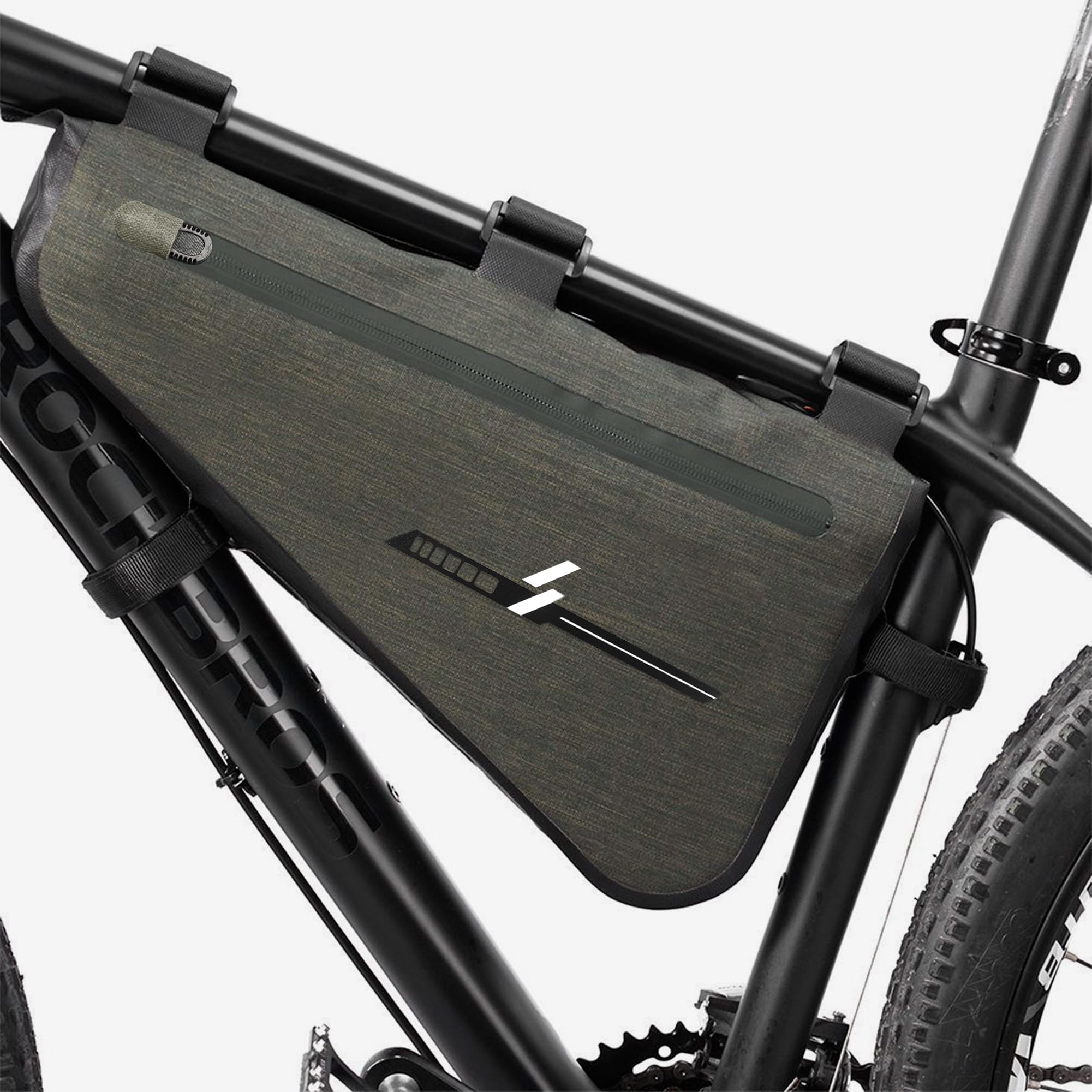 Hysenm Frame Bag Triangle Bag Large Capacity Bicycle Bag Waterproof 5L/8L Reflective 8L