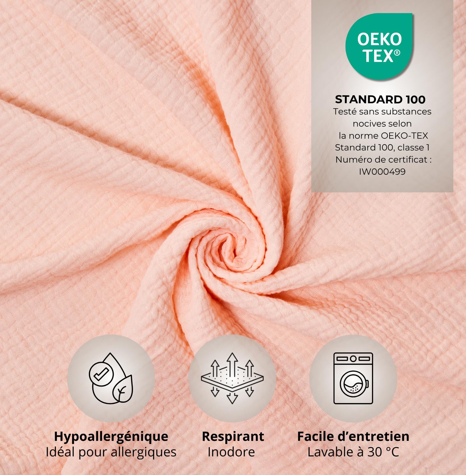 ALAVYA HOME® Ensemble de décoration pour lit Maison en 3 pièces avec 2 ciels de lit | 1 Guirlande de fanions de 300 cm de Long pour lit d'enfant | 100% Coton Muslin Biologique | Rose Clair