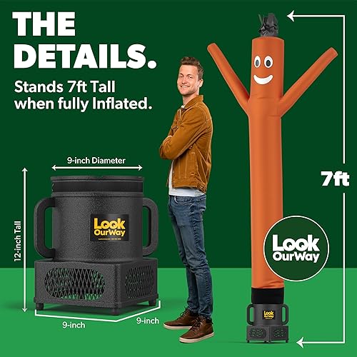 Miniatura 10 de LookOurWay juego completo de hombre tubo de aire danzante de 6 pies con 14 HP soplador