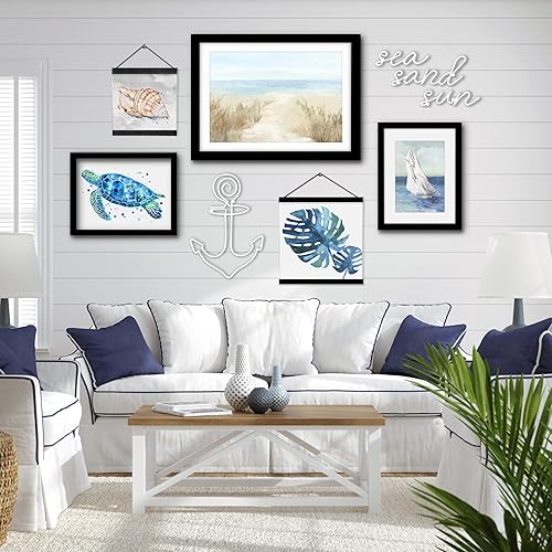 Vista 8 de Americanflat Decoración de pared de 14 x 10.5 pulgadas, decoración de pared de metal de anclaje para dormitorio, decoración moderna de pared