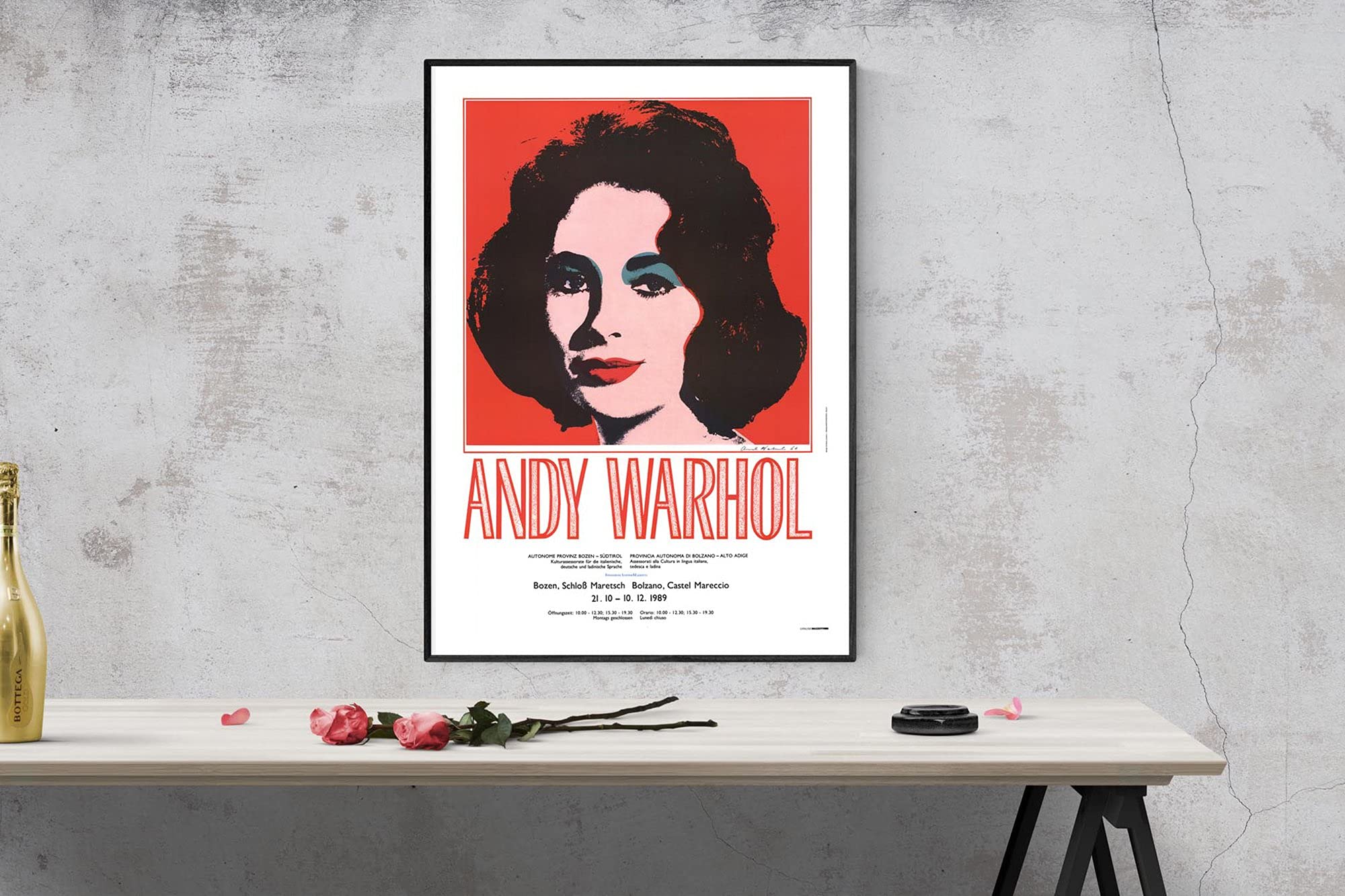【貴重】Andy Warhol 1989 originalポスター　マット額装 貴重】Andy Warhol 1989 originalポスターマット額装