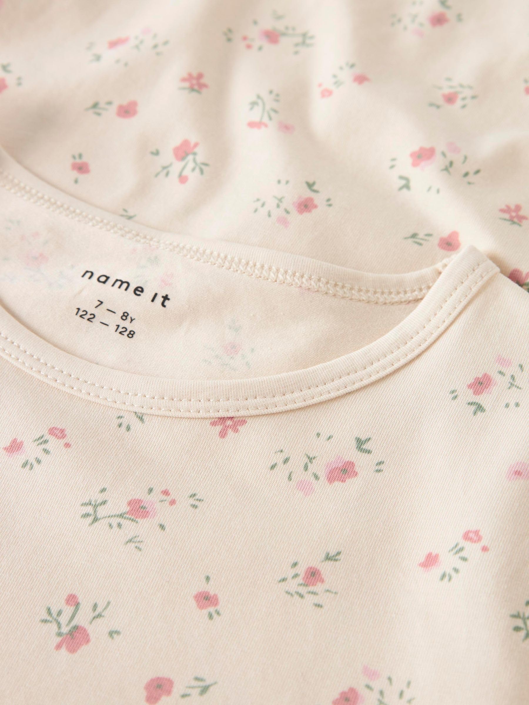 NAME IT Dziewczęce Nkfnightgown Flower Noos, Turtledove, 110-116