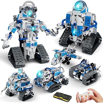 Sunrad Technik Roboter Bauspielzeug f r Kinder6 in 1 App & Fernsteuerung Technic Roboter EIN Kettenfahrzeug Baustein780 St ck RC Programmierbares Spielzeug Geschenk f r Jungen M dchen 7-12+