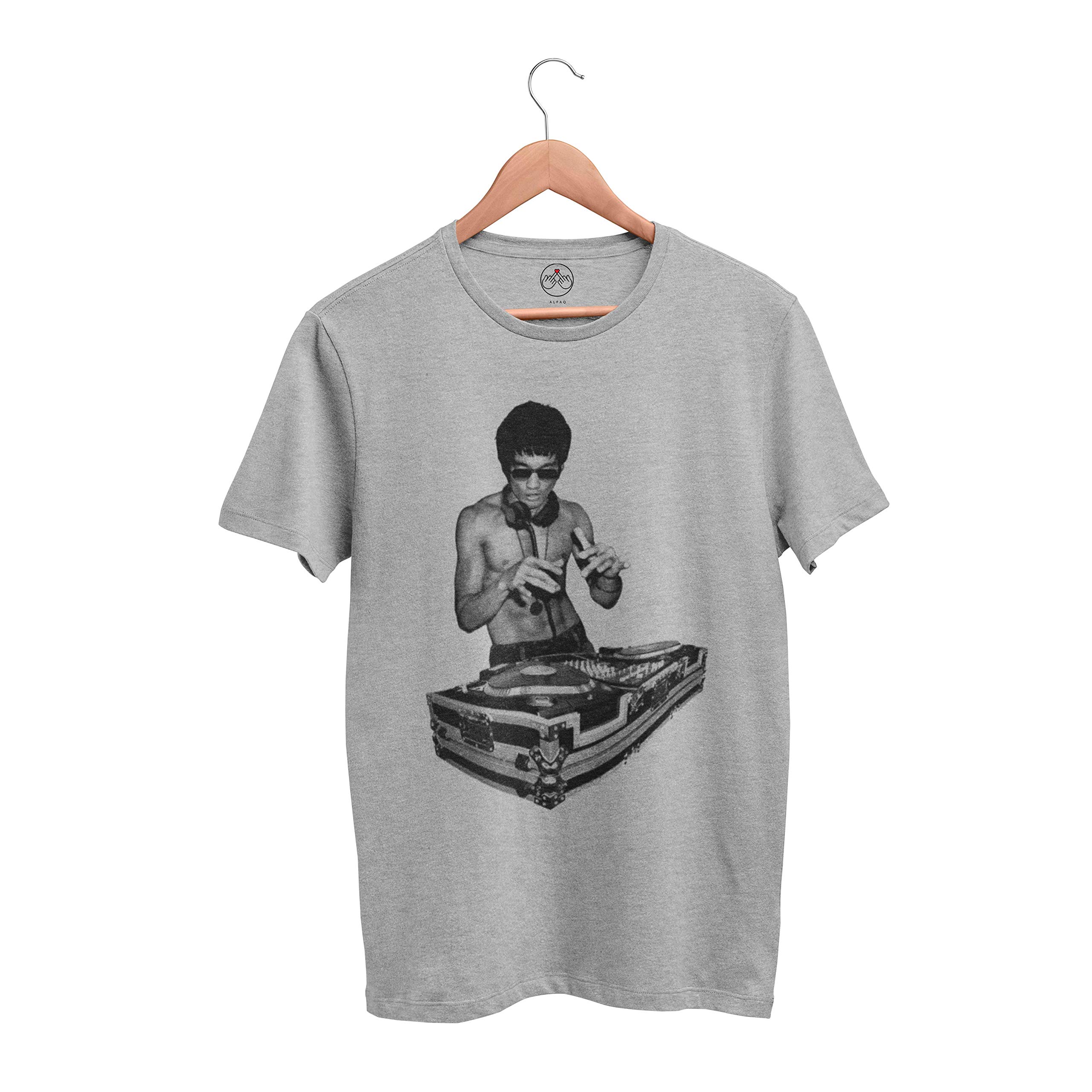 AlfaQDj Bruce lee Round Neck Half Sleeve Cotton T-Shirt for Men