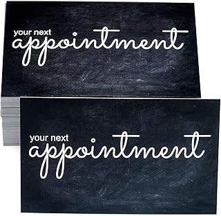 RXBC2011 Appointment Reminder Cards Pack of 500 Chalkboard Black and White