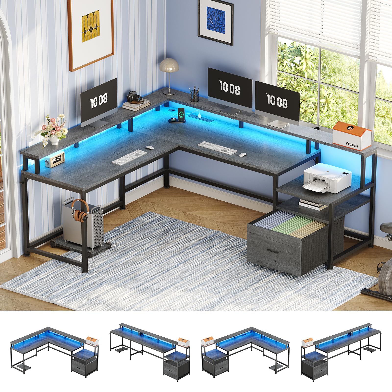 SEDETA 66" L-Shape Desk