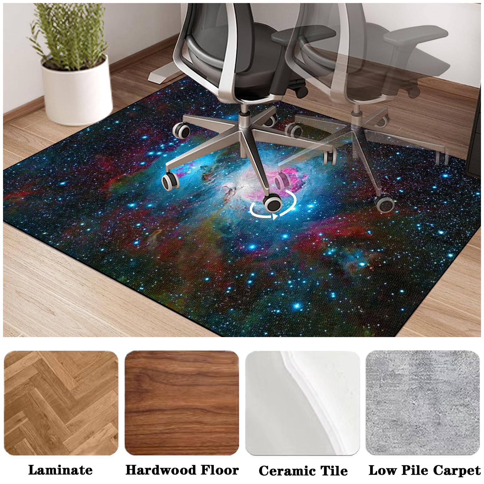 Tappetino per sedia da Gaming Antiscivolo 70 x 100 cmTappetino per Sedia da Scrivania Grande Tappeto Sedia Ufficio per la casa Tappeto Salvapavimento Tappetino Protettivo per Parquet Pavimenti Duri