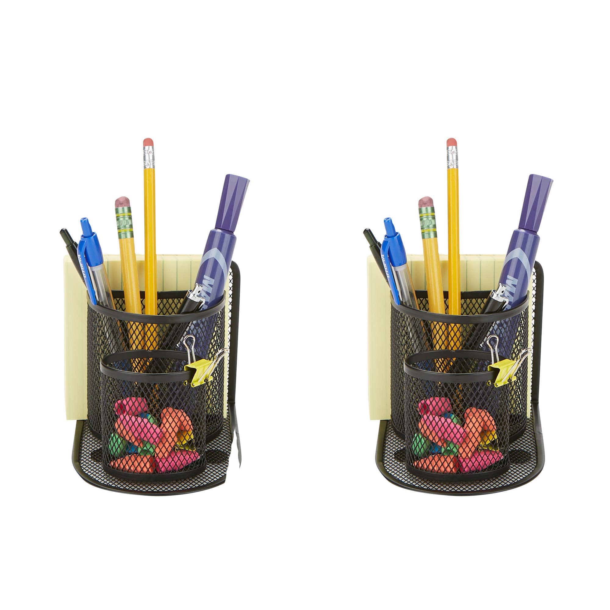Mind Reader SHAPORG2 BLK 2 Piece Pen Pencil Paperclip Thumbtack Ho | amzdealz