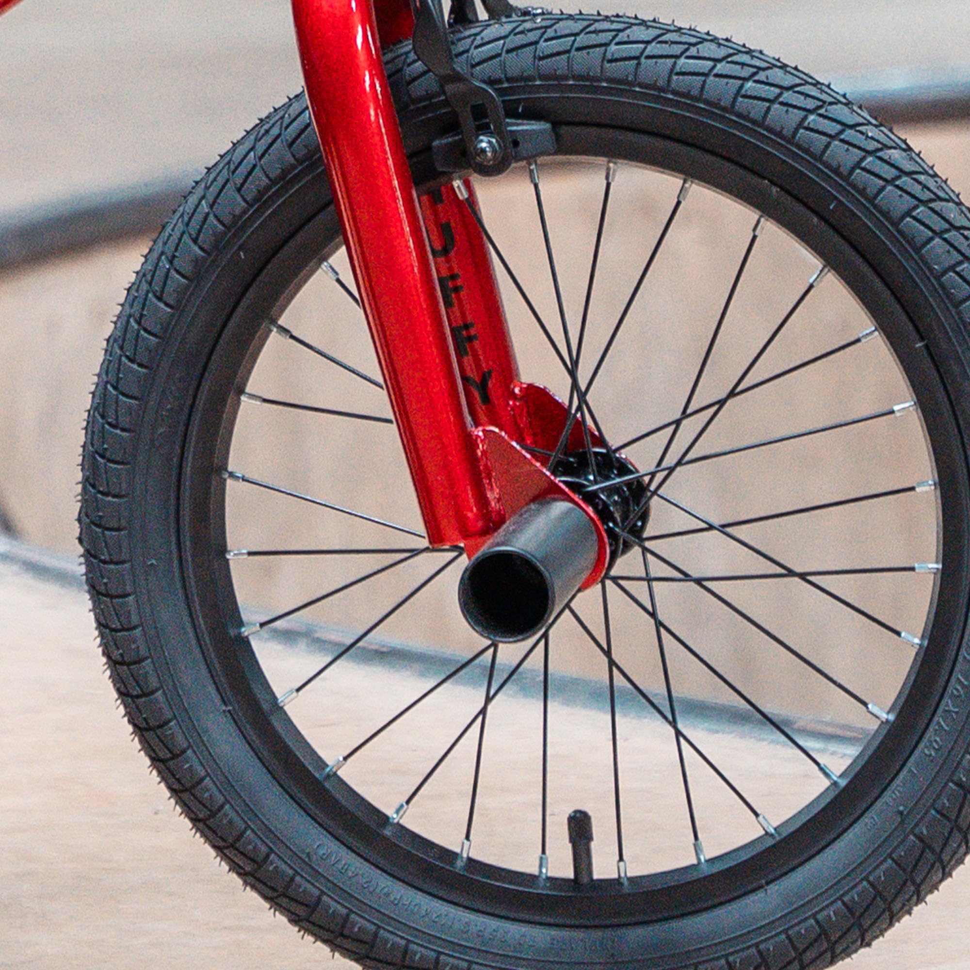Symbol Freestyle BMX, 40.6 cm o 50.8 cm, Marco de Acero, Freno Delantero extraíble, Llantas de aleación, Clavijas Incluidas, Rojo, Azul y Plateado