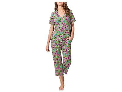 Bedhead PJs X Trina Turk Short Sleeve Classic Stretch Jersey Cropped Pj Set Women