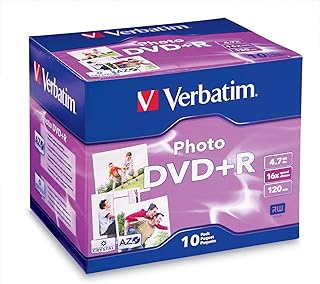 Verbatim 4.7GB up to 16x Photo Recordable Disc DVD+R, 10-Disc Jewel Case 95523