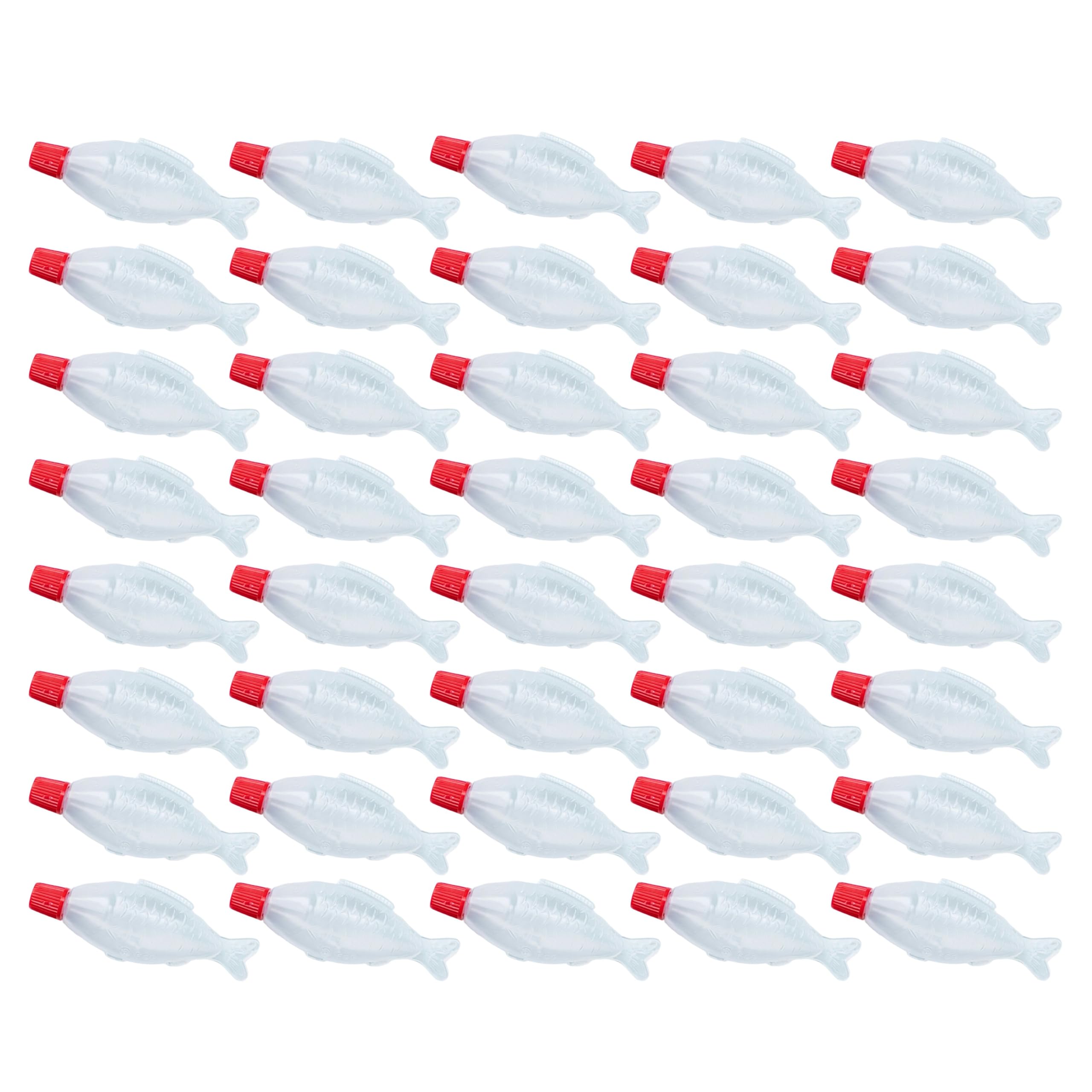 Japanese Soy Sauce Fish Bottles 4ml 40pcs, Made in Japan, Mini Tarebin Containers for Bento Box Sushi Seasoning Dressing Leakproof Plastic Condiment Bottles