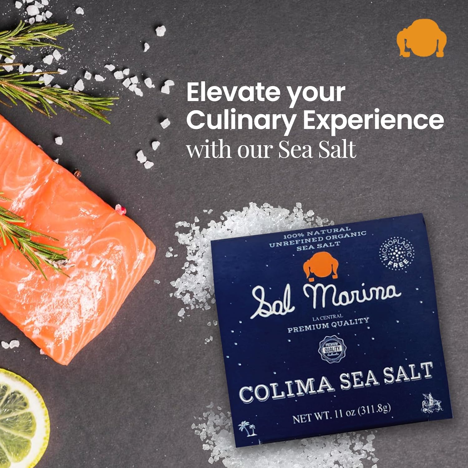SAL MARINA | Unrefined Colima Sea Salt 11oz | Kosher Salt 100% Natural - Vegan Gluten Free Organic Table Salt Seasoning Food