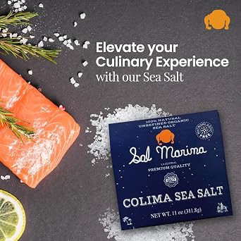 SAL MARINA | Unrefined Colima Sea Salt 11oz | Kosher Salt 100% Natural - Vegan Gluten Free Organic Table Salt Seasoning Food