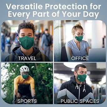 INHERENT Reusable Face Mask, Anti-Odor, Adjustable, Comfortable | Flexible triple-layer knit with embedded silver for lasting anti-odor protection, adjustable ear loops, and a custom fit.