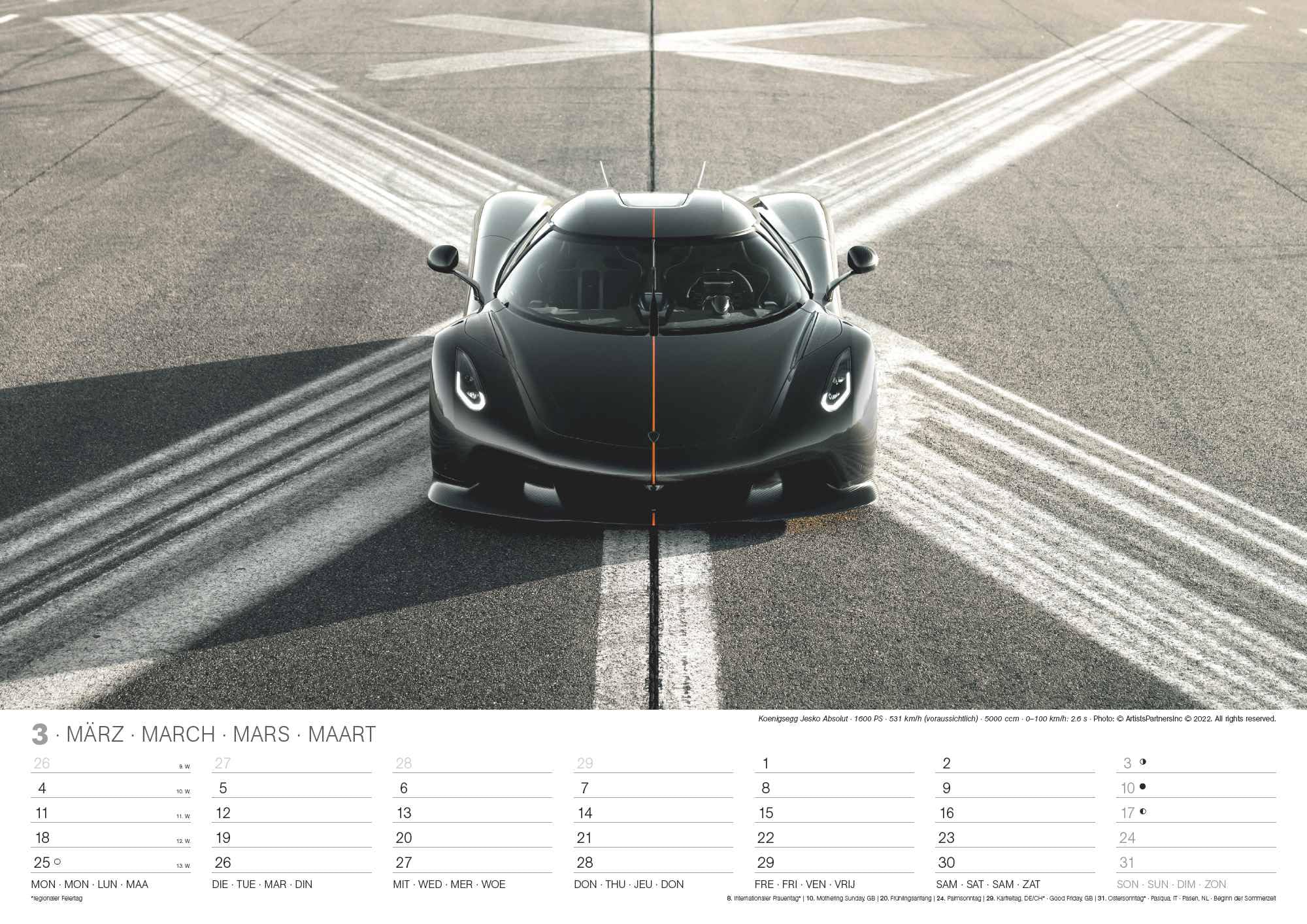 Sports Cars 2024 - Foto-Kalender - Wand-Kalender - 42x29,7 - Autos: Wandkalender A3
