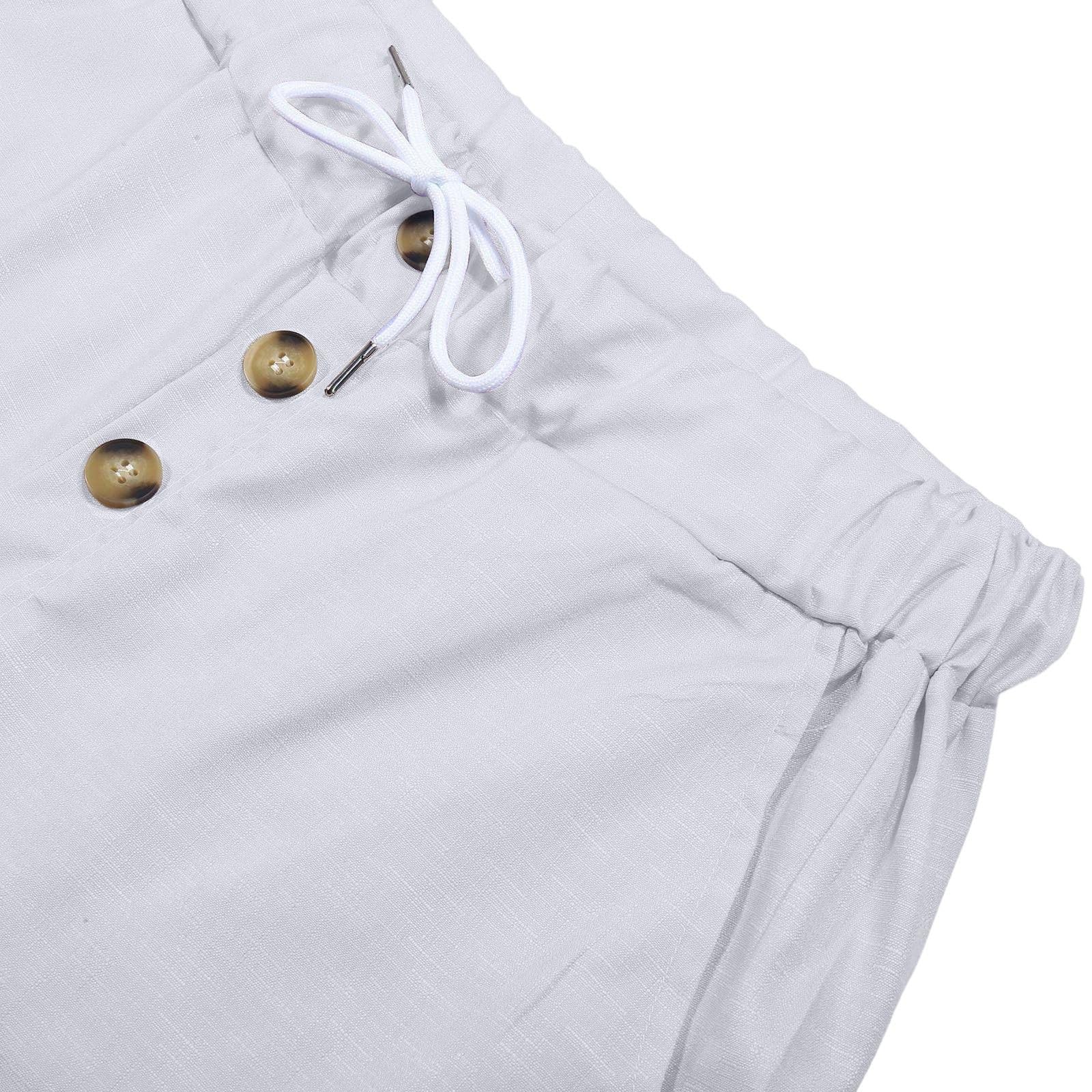 2026 Primavera Estate Pantaloni da Uomo Casual Pantaloni della tuta larghi Pantaloni della tuta Elastico in vita Pantaloni con coulisse con Bottoni Moda Tinta unita Pantaloni da jogging Confortevole