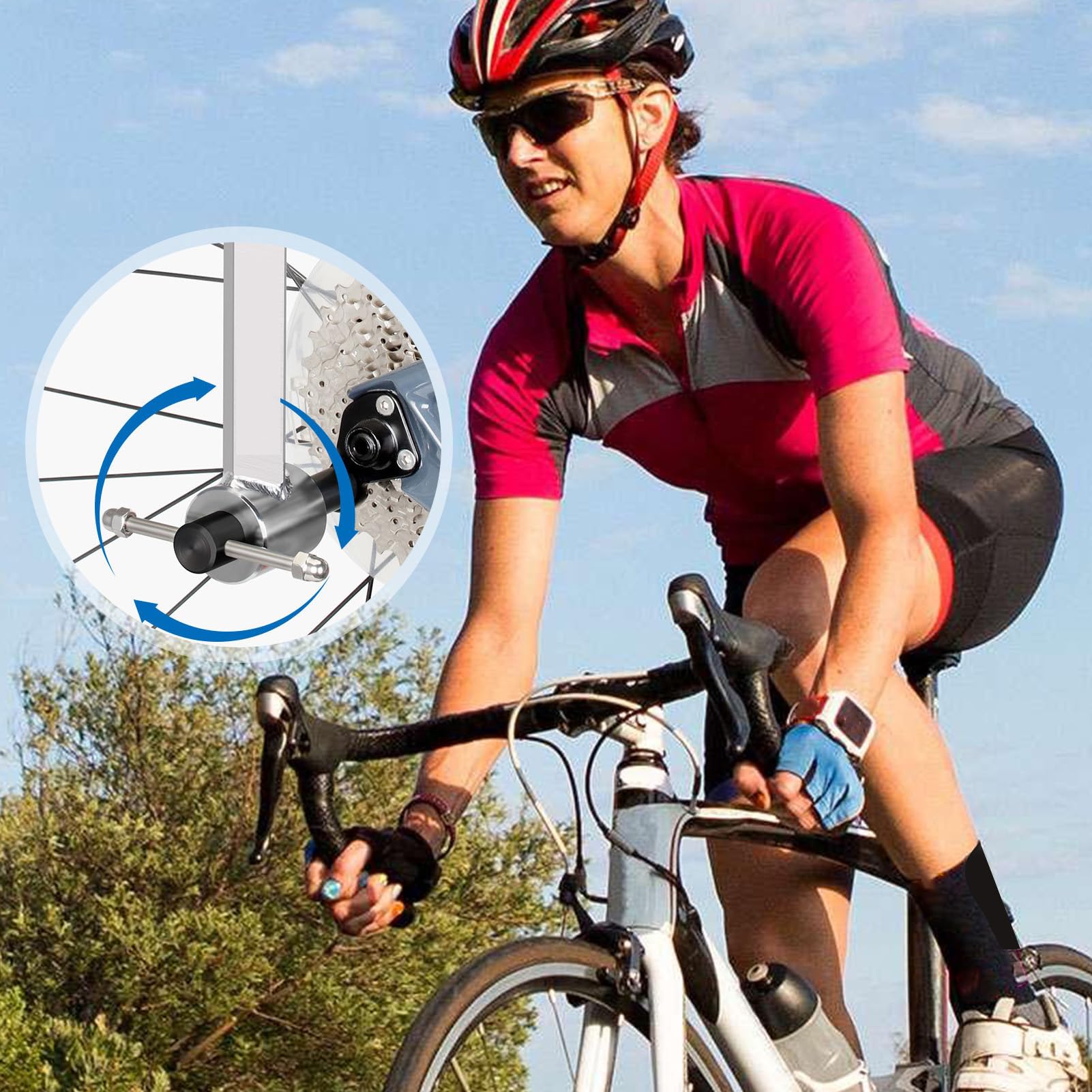 Medidor de alineación de suspensión Derailleur - Alineador de gancho de | cola de carretera | Pastillas de freno de palanca de cambio de ciclo de 16,1 pulgadas | Herramienta reguladora horizontal de