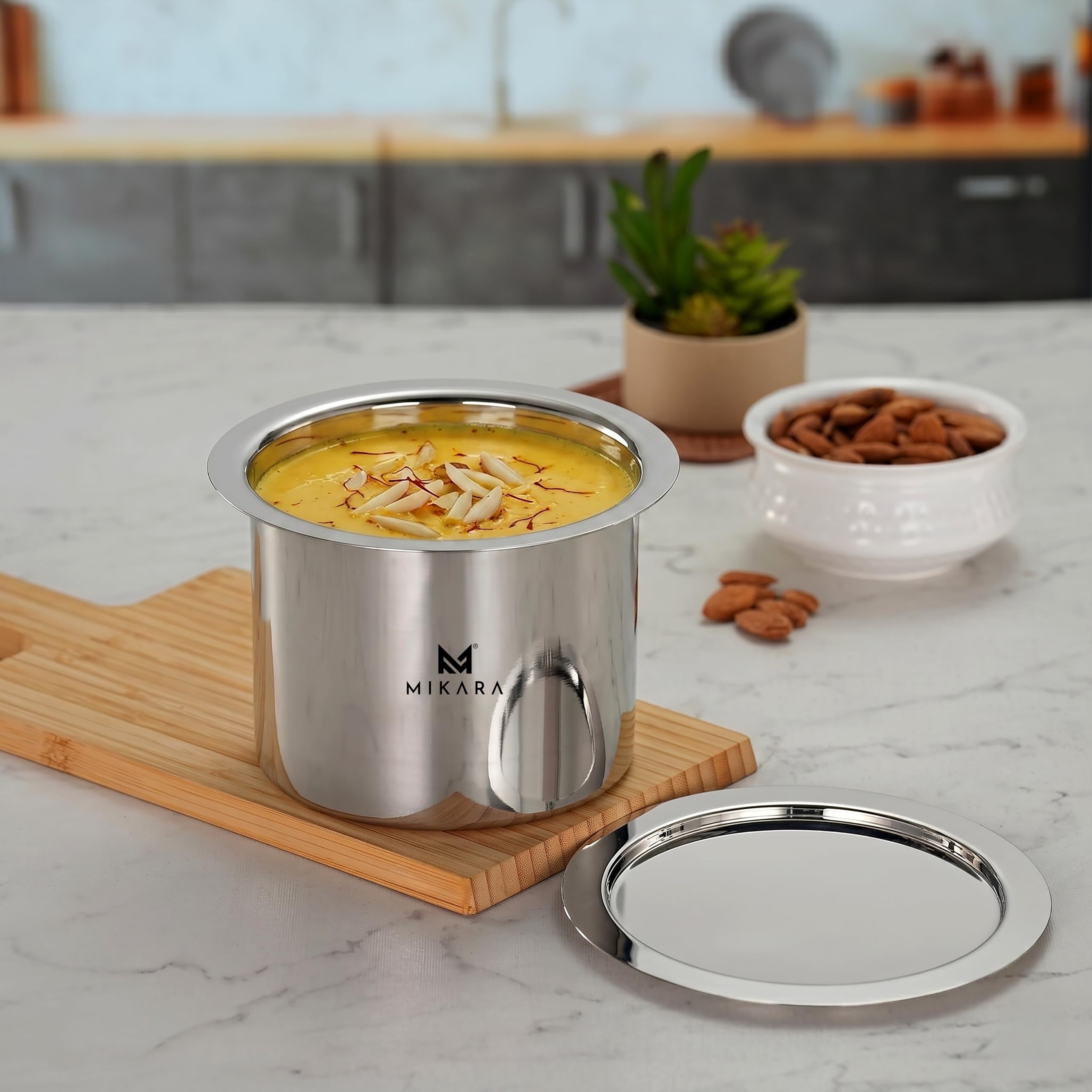 Mikara Stainless Steel Tope with Lid - Durable Cookware -1