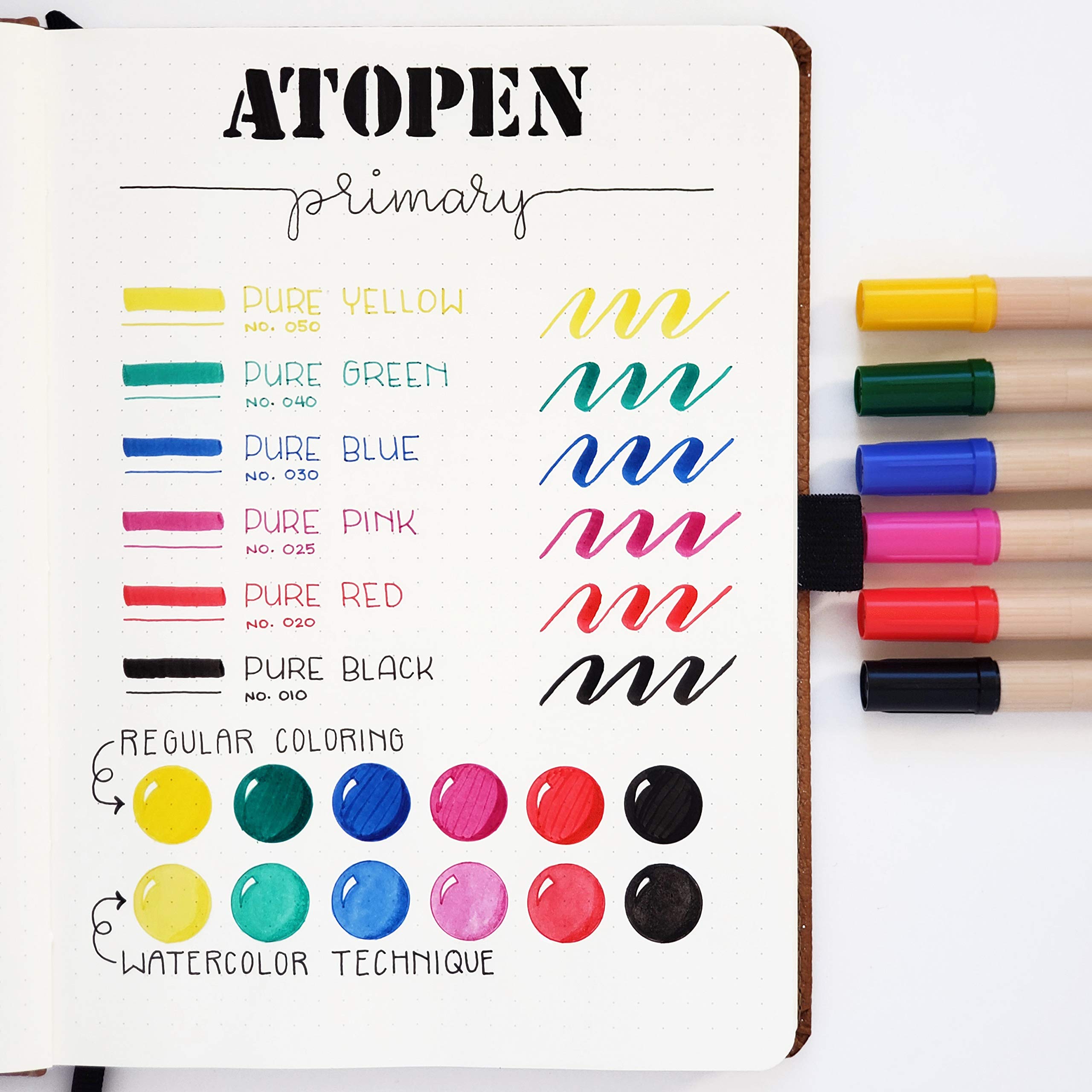 Dingbats* Tierwelt Notizbuch A5 und Ātopen Doppelspitze Stifte Set